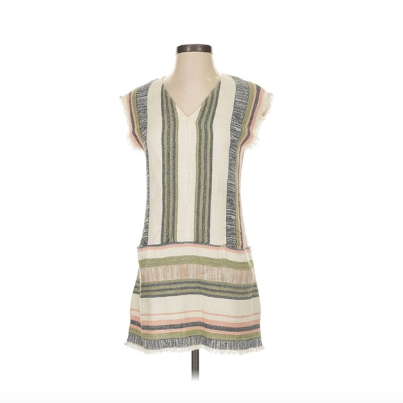 Striped Casual Mini Shift Dress - Picture 1 of 5